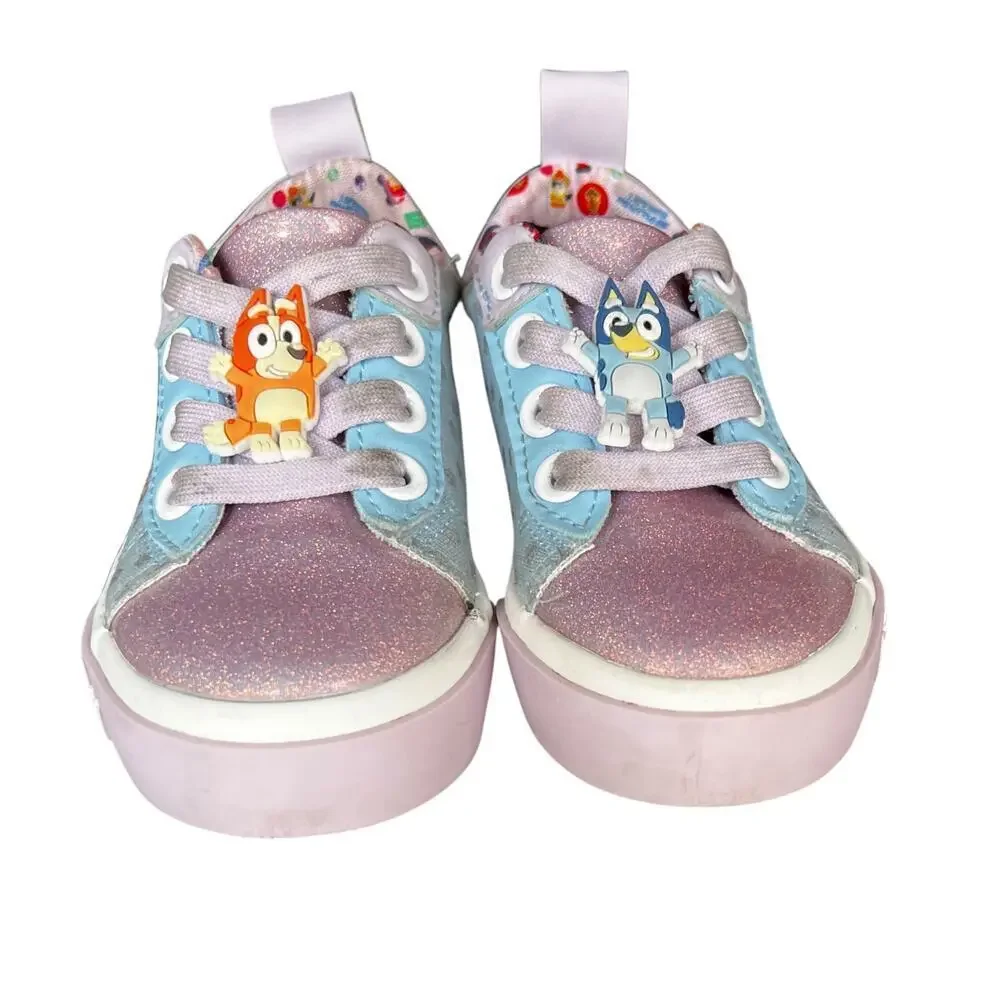 BLUEY BINGO toddler pink blue pastel slip on shoes sneakers groundup sz 7